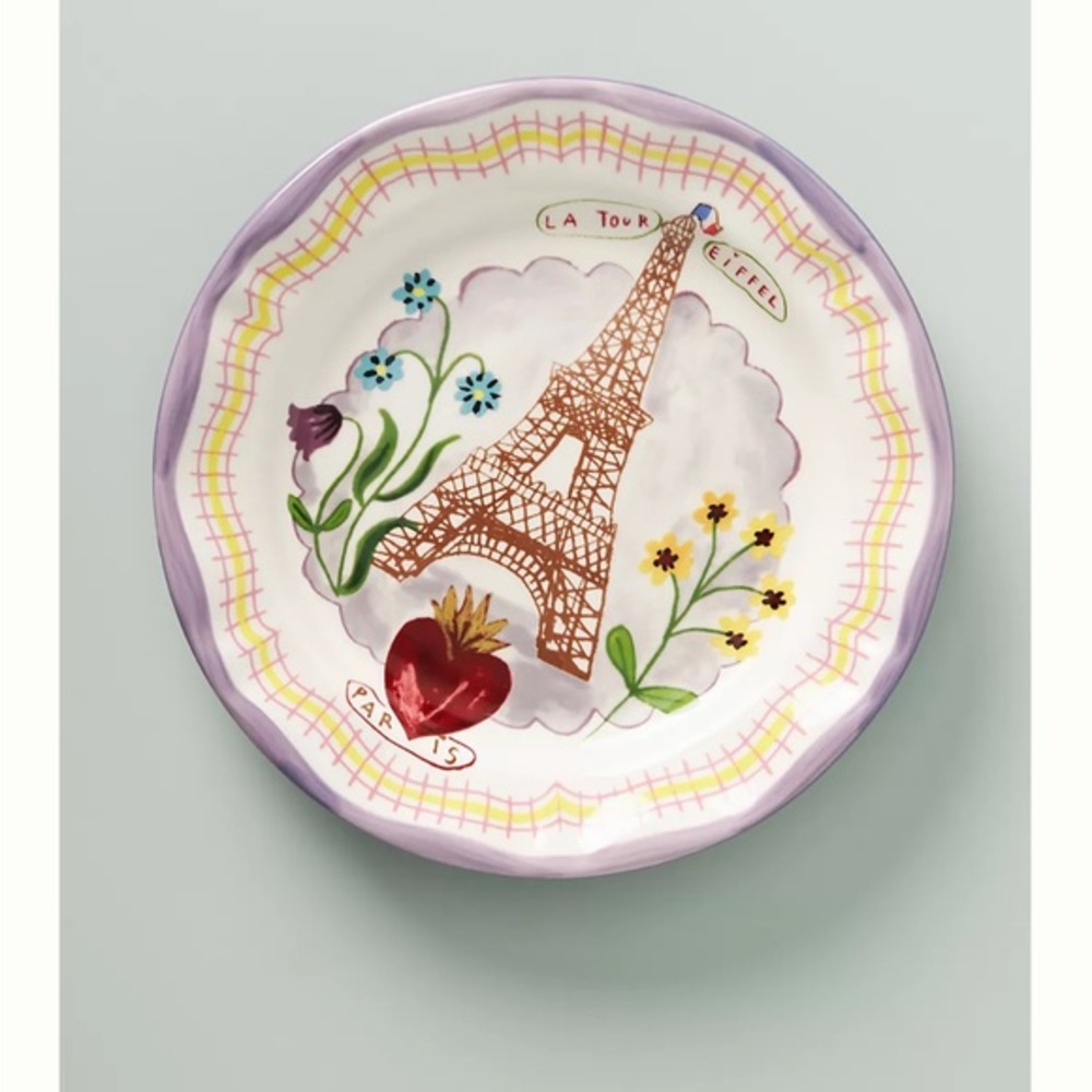 Nathalie Lete Charmante Dinner Plate -LILAC